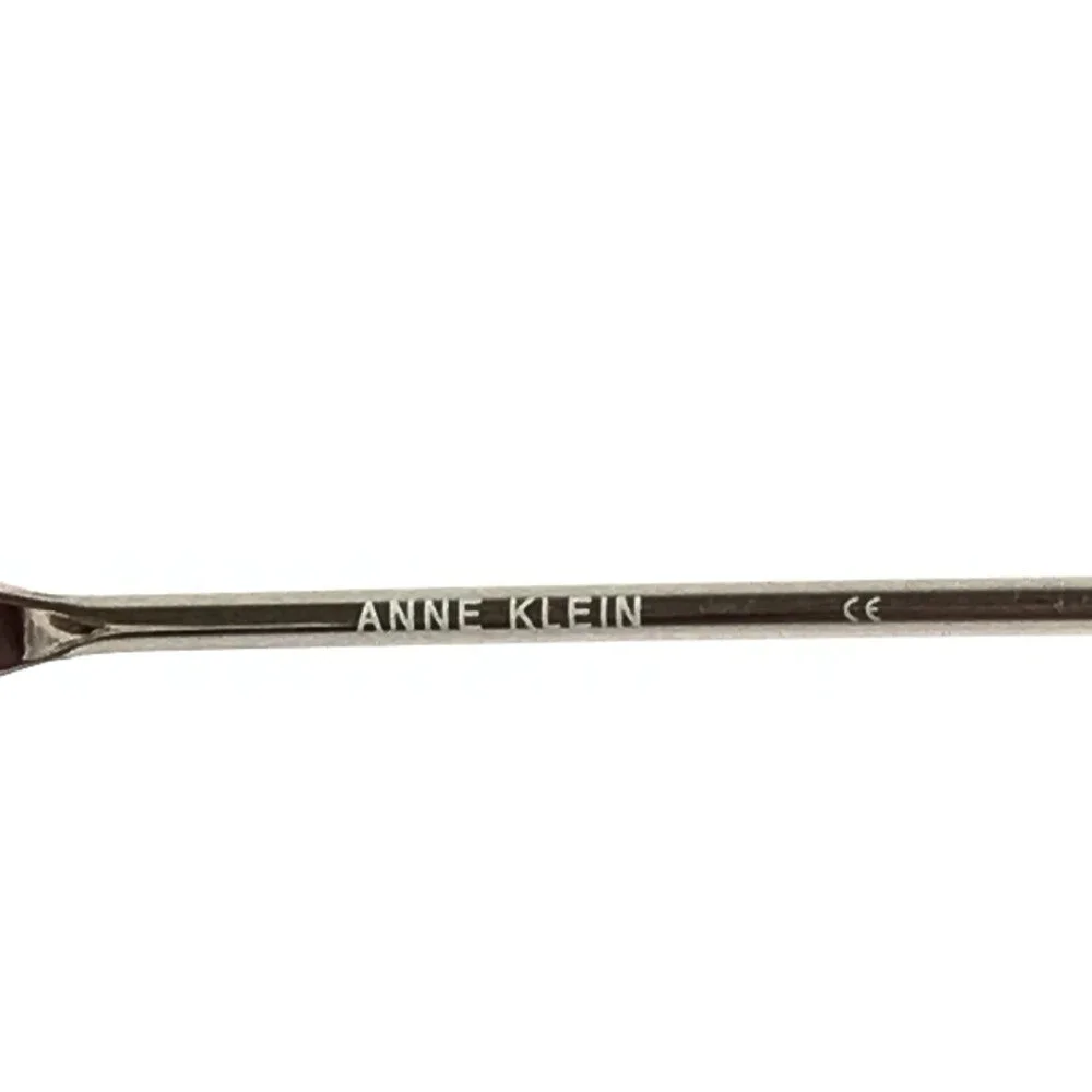 Anne Klein Eyeglasses Frames AK5072 001 SMOKE Silver Clear Full Rim 52-17-140